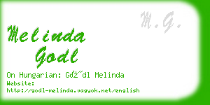 melinda godl business card